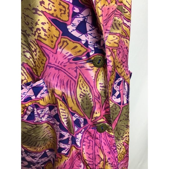 Vintage 80’s Restless Clothiers Silk Longline, Jacket, Blazer, size M - Picture 4 of 7